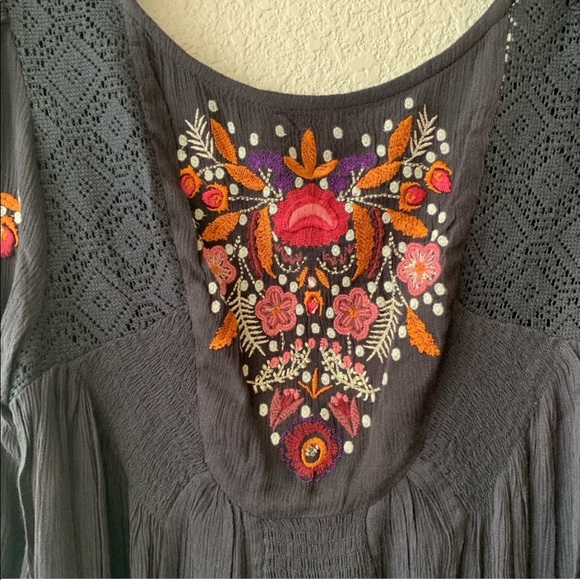 NWT Free People Mohave Floral Embroidered Dress - Picture 8 of 10